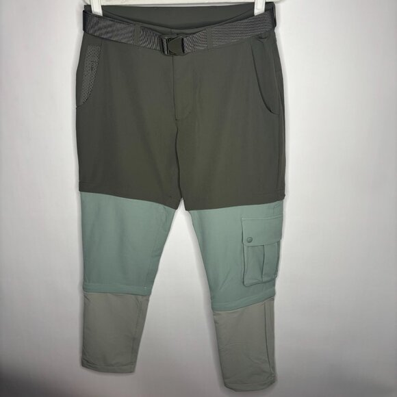 OUTDOOR VOICES RecTrek Zip-Off Pant Women Large Green (MSRP $138)